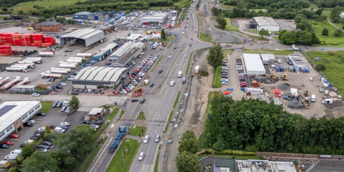 📷 Aerial view of the area that will affected by new traffic management from Sunday 12 October 2025.