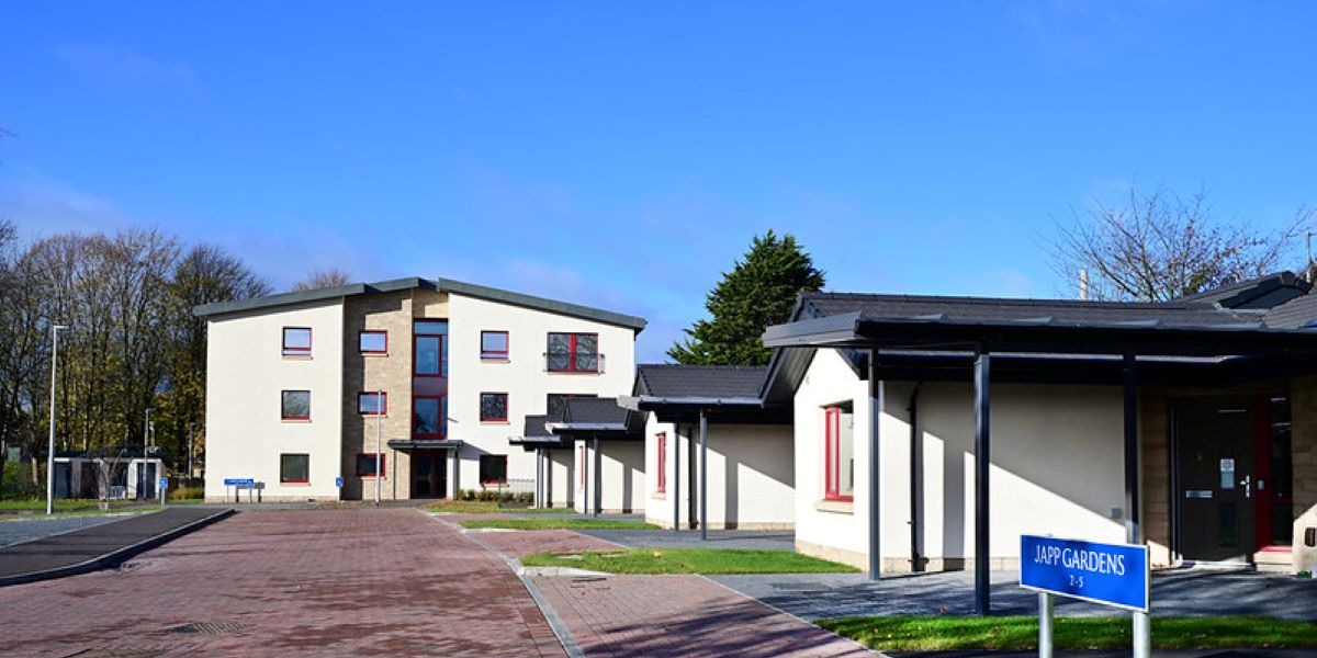 📷One of the Council's new housing developments at Japp Gardens, Polmont.