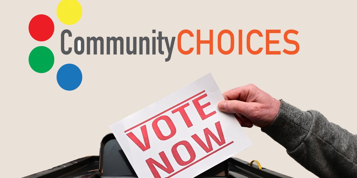 Banner image for 'Community Choices voting open now!'