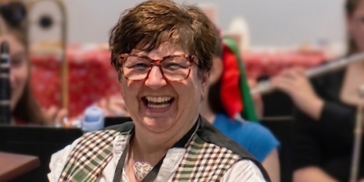 Denny High School music teacher Linda Muir retired after 40 years in Scottish music education. Photo courtesy of Falkirk Council.