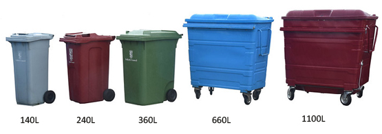 Image showing the different sizes of bin.
