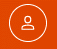 Orange square with a pale circle showing an image of a persons head and shoulders