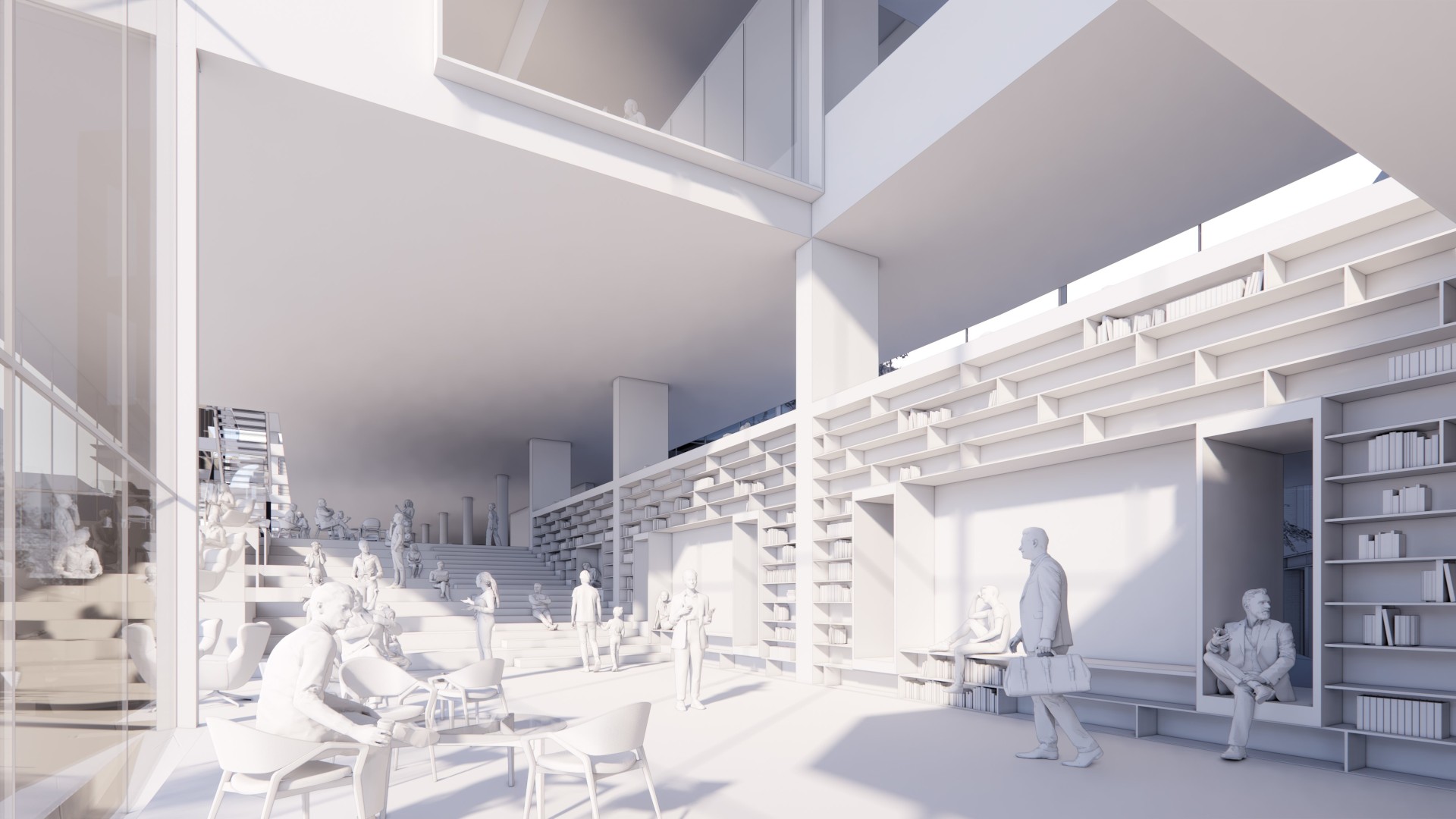 Library and events area on the lower ground level - Falkirk Council